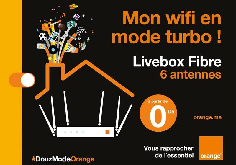 Offre Orange Maroc Livebox Fibre à 6 antennes