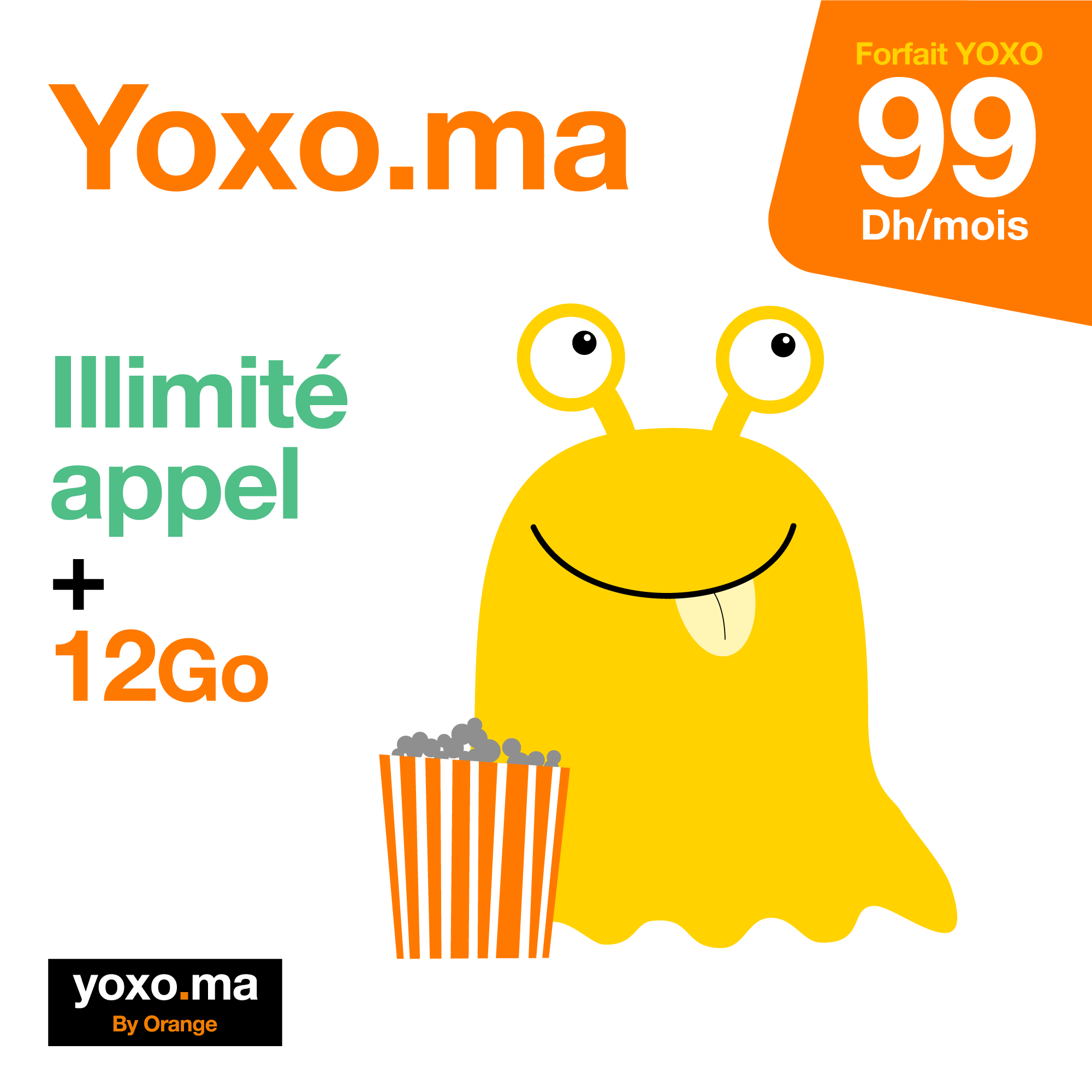 Promos Yoxo By Orange Maroc Illimité Appel + 12Go