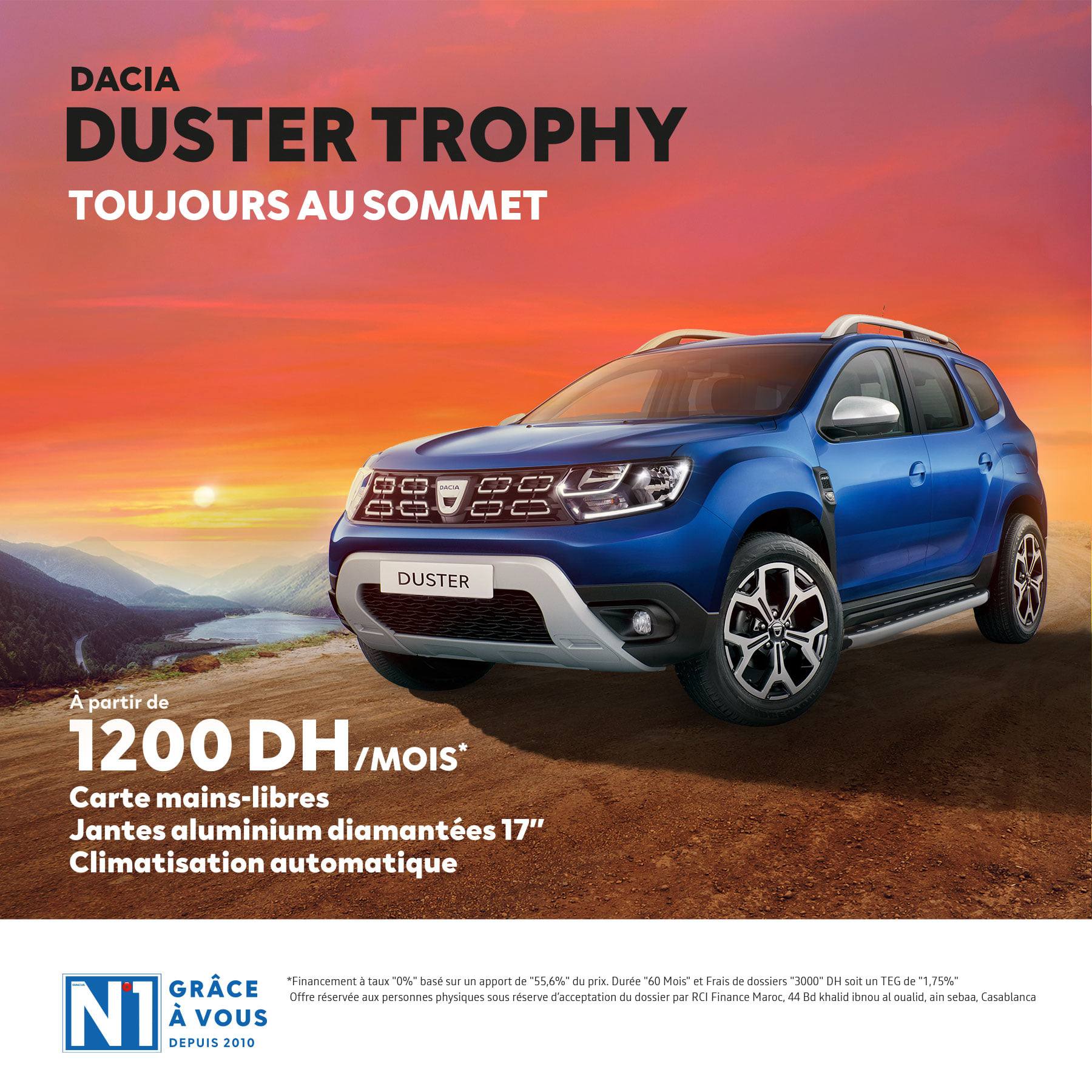 Offre Dacia Duster Trophy toujours au sommet