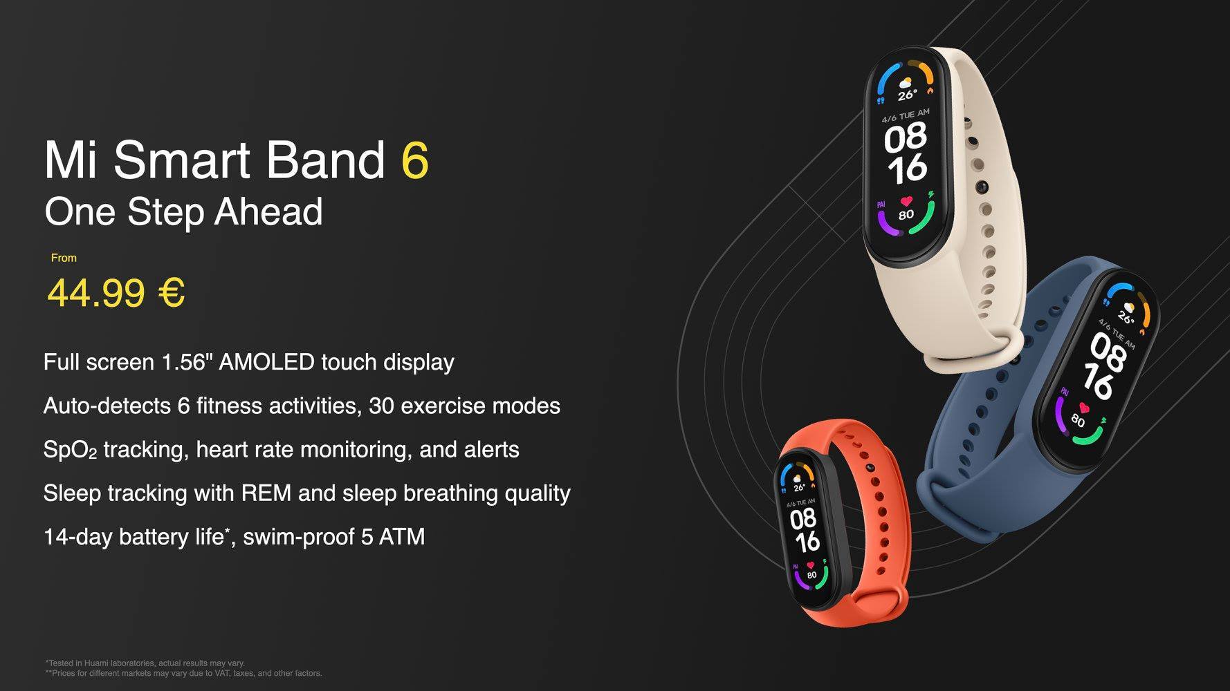 Xiaomi Mi Smart Band 6 Prix Maroc et Fiche technique